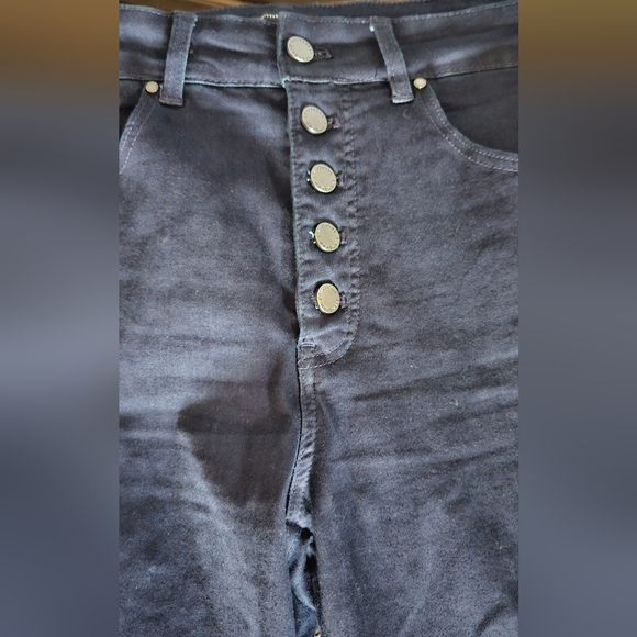 Women's Dark Blue Universal Standard Button Fly Etta Jeans Size 10 - Picture 2 of 5